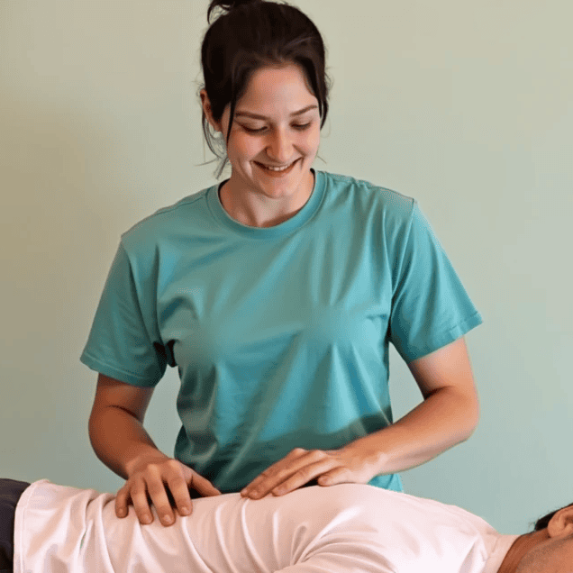 Osteopathic joint mobilisation for acute injury and pain relief performed by Osteopath. SE12